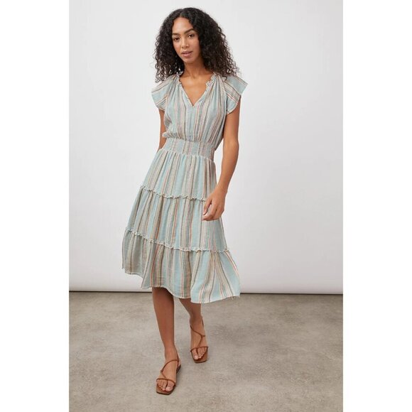 Rails womens blue Amellia sag harbour stripe dress mini short sleeve size medium - Picture 1 of 10